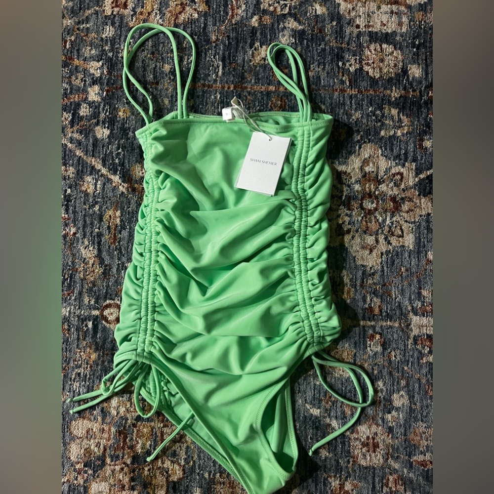 shani shemer swim one piece size medium lime green